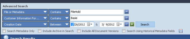 Advanced search example