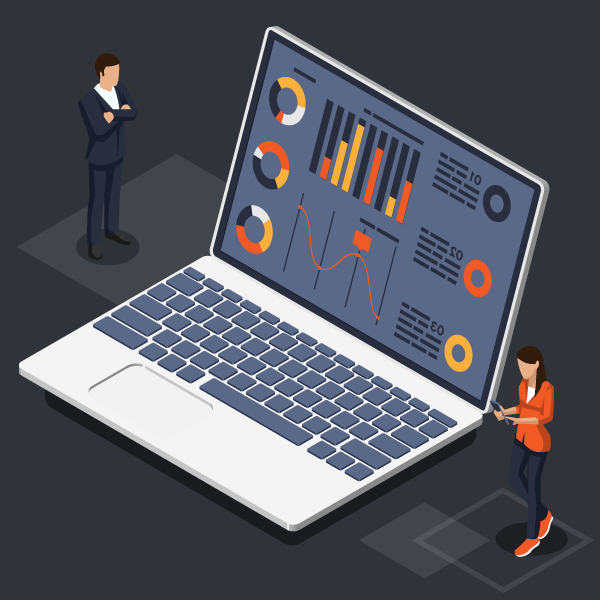 Image of a computer with stats on it